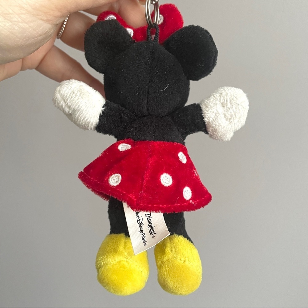 Plush Minnie Mouse Keychain / Purse Charm - 5.5" tall - Picture 6 of 7